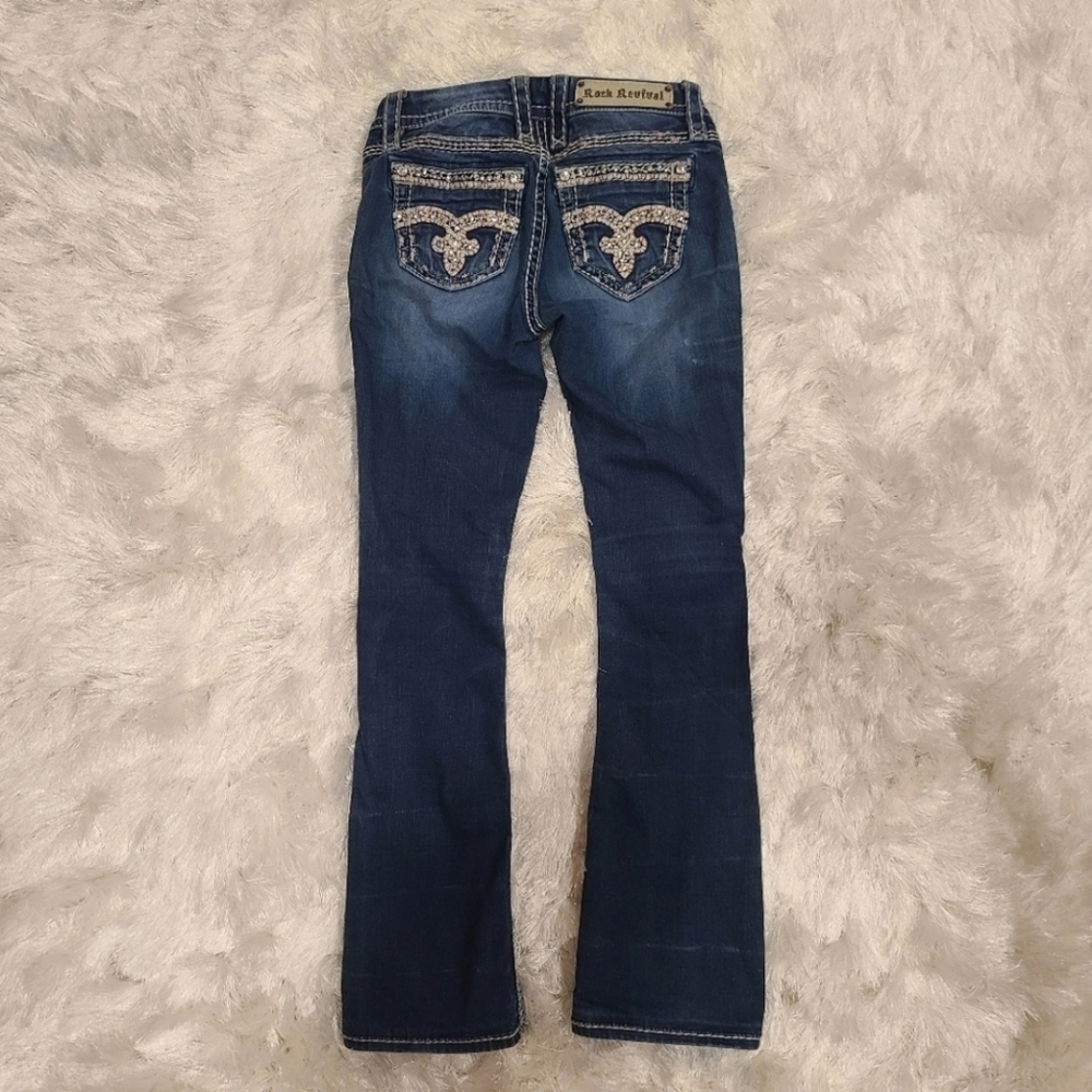 Rock Revival Urban Red Mid-Rise Boot Cut Jeans - Picture 2 of 7